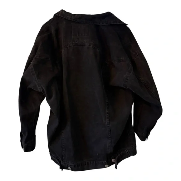 Vintage Jordache Black Denim Jacket | 80s–90s Trucker - Picture 3 of 5